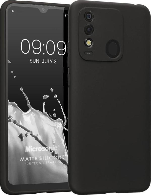 Microsonic Matte Silicone TECNO Spark 8T Kılıf Siyah - Image 1