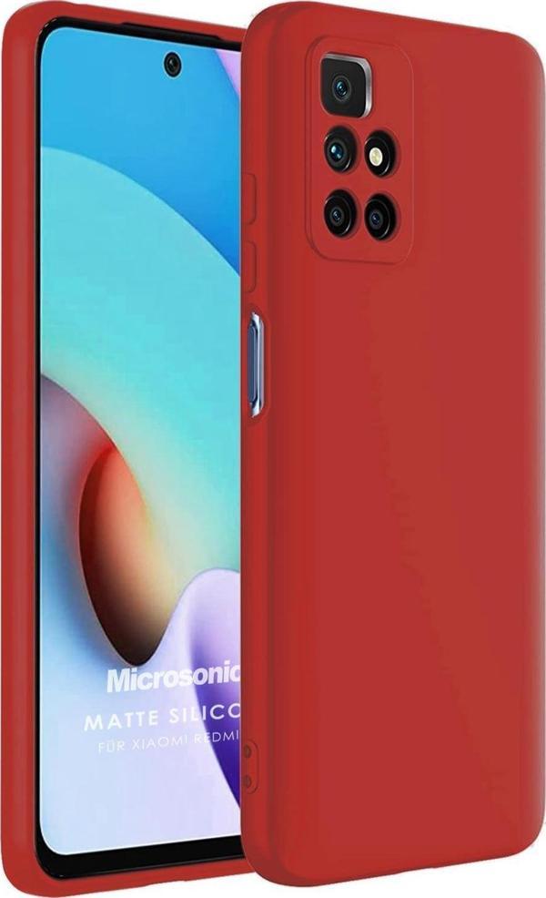 Microsonic Matte Silicone Xiaomi Redmi 10 Kılıf Kırmızı - Image 1