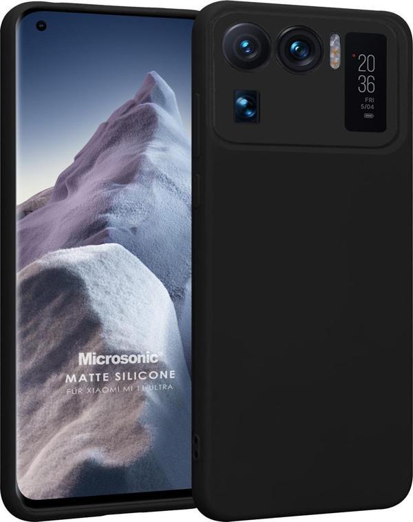 Microsonic Matte Silicone Xiaomi Mi 11 Ultra Kılıf Siyah - Image 1