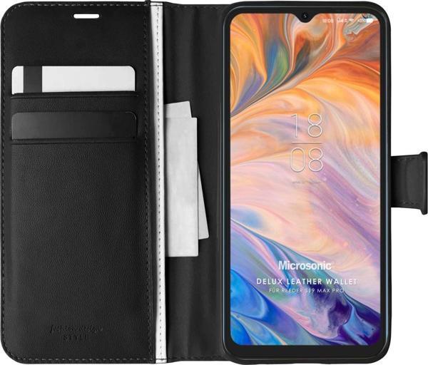 Microsonic Reeder S19 Max Pro Kılıf Delux Leather Wallet Siyah - Image 1