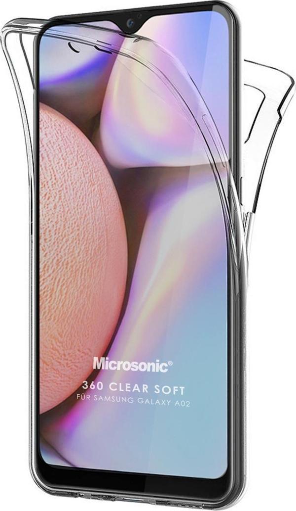 Microsonic Samsung Galaxy A02 Kılıf 6 Tarafı Tam Full Koruma 360 Clear Soft Şeffaf - Image 1