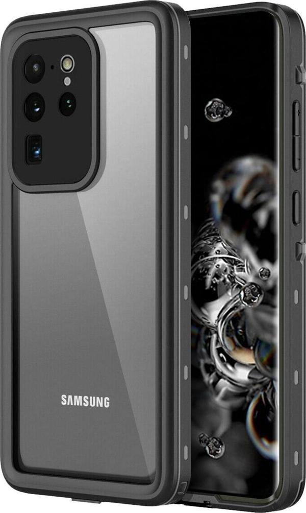 Microsonic Samsung Galaxy S20 Ultra Kılıf Waterproof 360 Full Body Protective Siyah - Image 1
