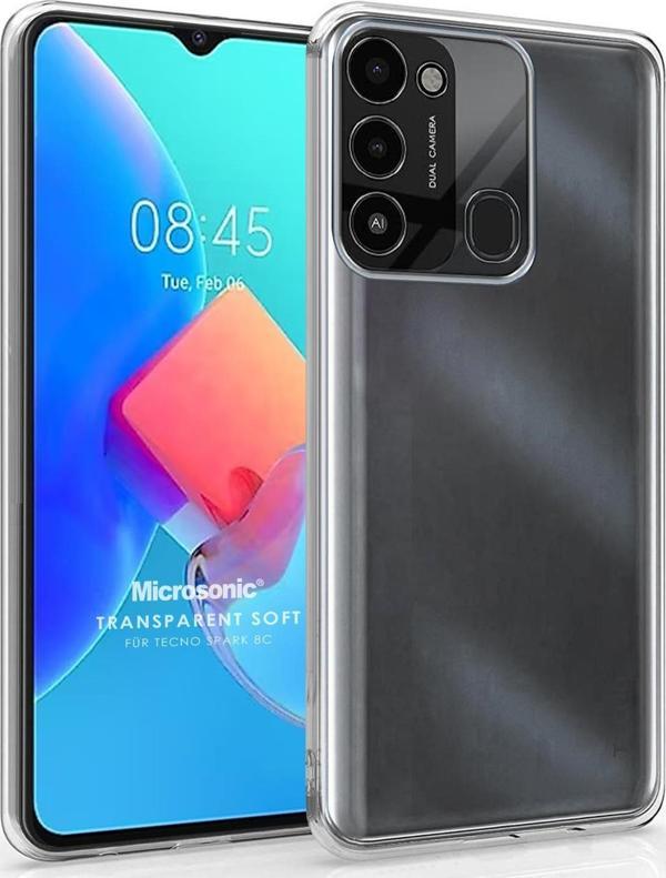 Microsonic TECNO Spark 8C Kılıf Transparent Soft Şeffaf - Image 1