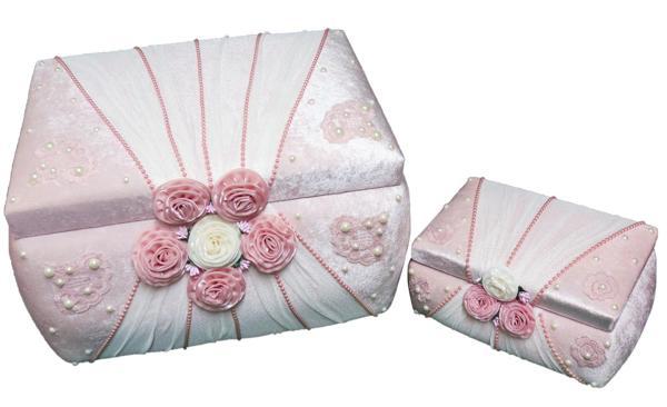Özel Tasarım 2'li Kadife Çeyiz Sandık Seti - 07 - Image 1