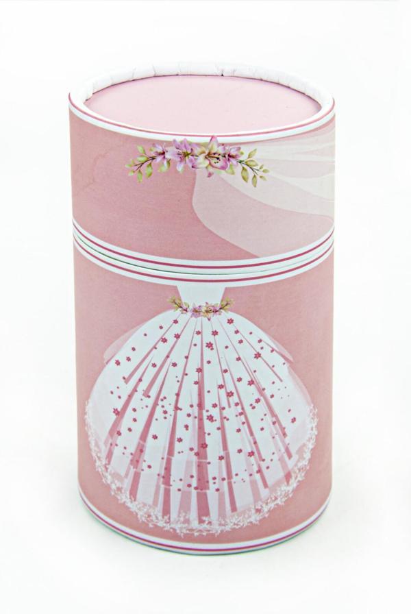 Gelin Bohçası, Nikah, Nişan, Düğün Hediye Kutusu Özel Tasarımlı Silindir Kutu - Image 1