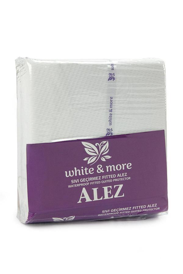 Sıvı Geçirmez Alez Çarşaf Pamuklu Lastikli Yatak Koruyucu - Beyaz - 180x200 - Image 1
