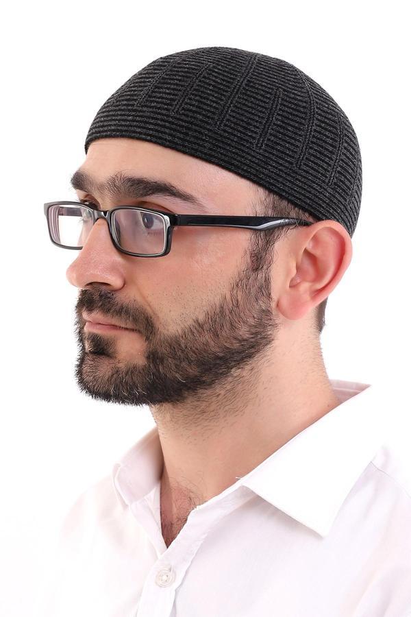 Kışlık Orlon Takke Çift Renk - Siyah - Image 1