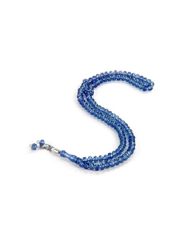 Kristal Görünümlü 99' lu Tesbih Mevlüt Hac Umre Hediyelik 10 adet Gece Mavisi - Image 1