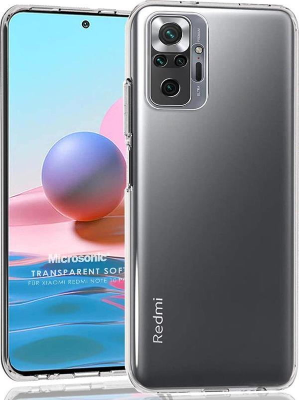 Microsonic Xiaomi Redmi Note 10 Pro Max Kılıf Transparent Soft Beyaz - Image 1