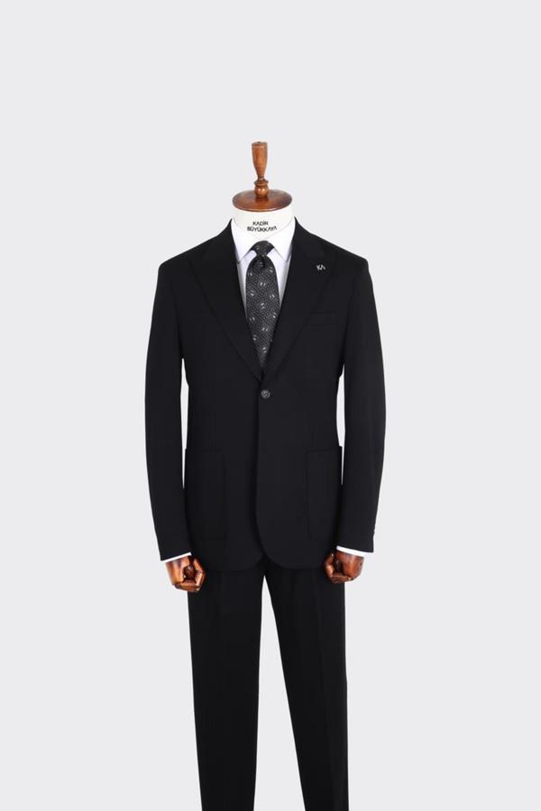 Kırlangıç Yaka Pileli Erkek Takım Elbise-KAX1300S - Image 1