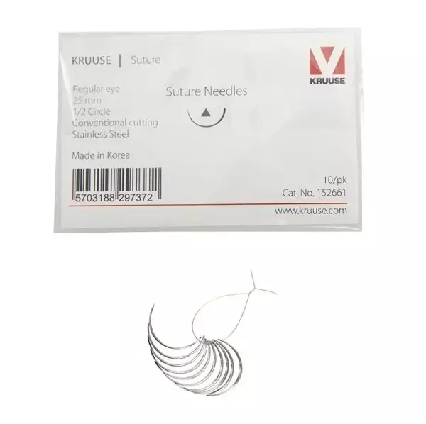 Sütür İğnesi Regular Eye 1/2 Keskin 25 mm 10/pk - Image 1