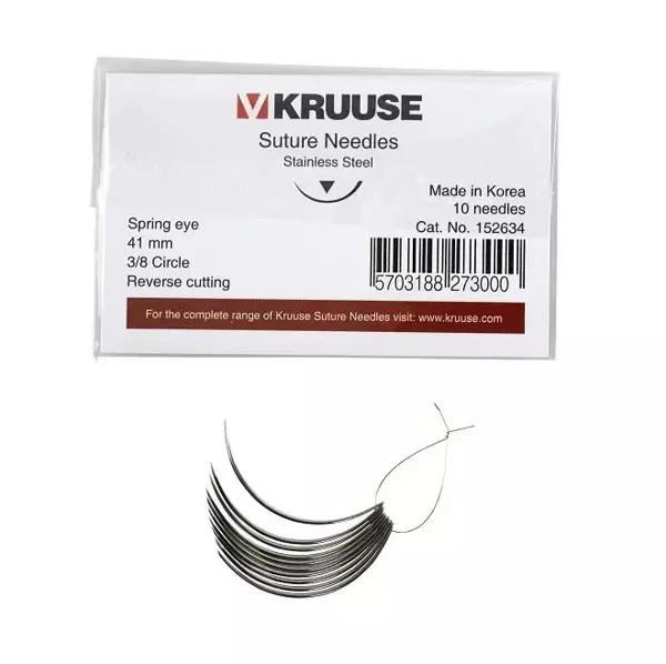 Sütür İğnesi Spring Eye 3/8 Keskin 41 mm 10/pk - Image 1