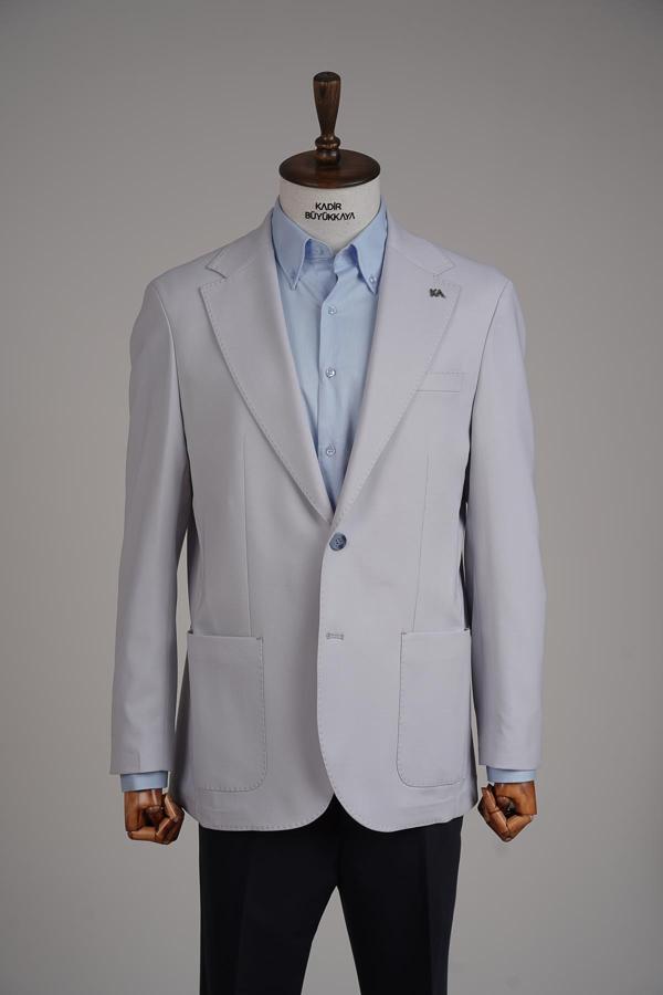 Kırlangıç Yaka Erkek Ceket-KAX5115W - Image 1