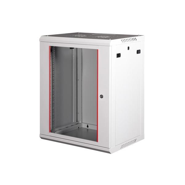 LANDE - 15U 19" Duvar Tipi Rack Kabinet – Genişlik: 600 mm | Derinlik: 450 mm – Açık Gri - Image 1