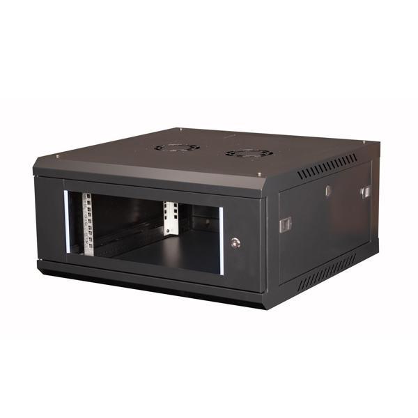 LANDE - 4U 19" Duvar Tipi Rack Kabinet – Genişlik: 600 mm | Derinlik: 600 mm – Siyah - Image 1