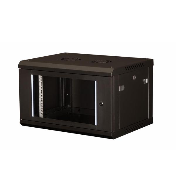 LANDE - 6U 19" Duvar Tipi Rack Kabinet – Genişlik: 600 mm | Derinlik: 450 mm – Siyah - Image 1