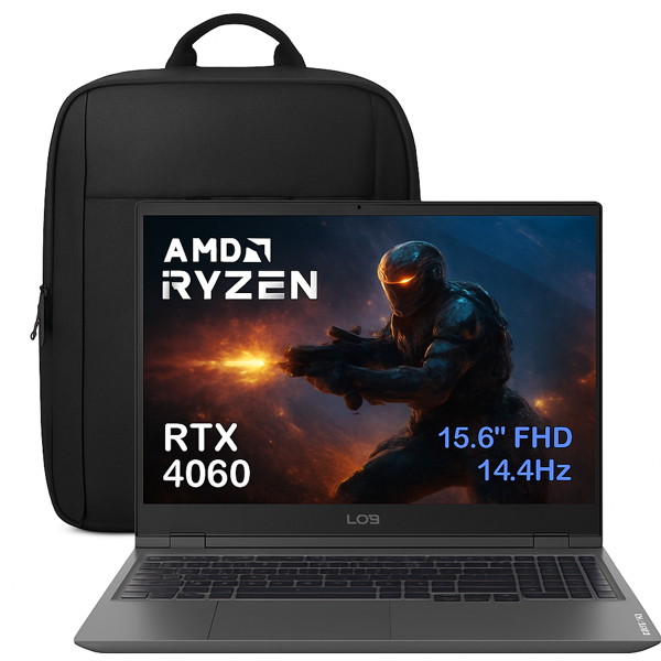 Lenovo LOQ 15ARP9 83JC00FKTR CD78 AMD Ryzen 7-7435HS 48 -GBDDR5 512 GB RTX4060 8GB 105W 144Hz Windows 11 Home FHD Gaming Laptop + Çanta - Image 1
