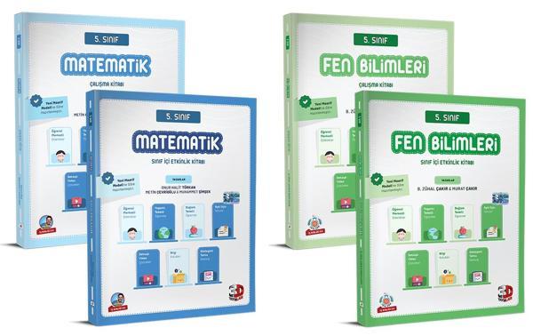 3D 2026 5. Sınıf Matematik + Fen Bilimleri Ek Sınıf İçi Etkinlik Kitabı + Çalışma Kitabı 4 Kitap - 3D Yayınları - Image 1