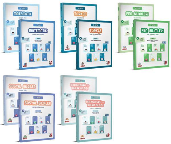 3D 2026 6. Sınıf Matematik + Türkçe + Fen + Sosyal + Din Etkinlik + Çalışma Kitabı Seti 10 Kitap - 3D Yayınları - Image 1