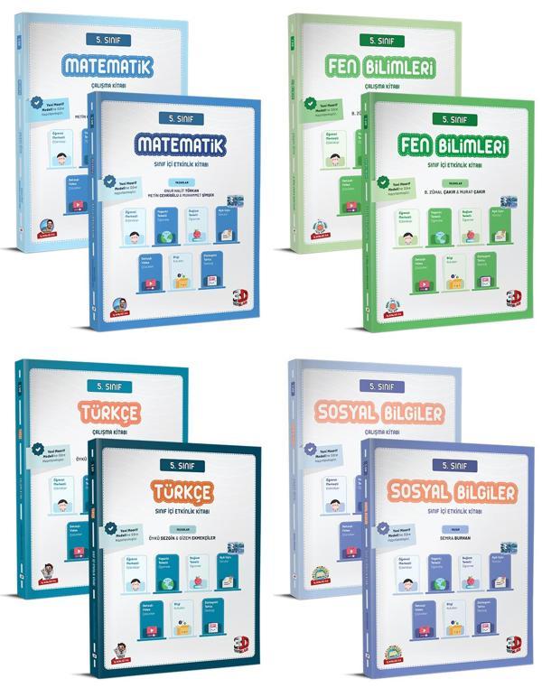 3D 2026 5. Sınıf Matematik + Türkçe + Fen + Sosyal Etkinlik + Çalışma Kitabı Seti 8 Kitap - 3D Yayınları - Image 1