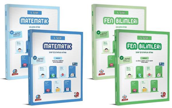 3D 2026 6. Sınıf Matematik + Fen Bilimleri Ek Sınıf İçi Etkinlik Kitabı + Çalışma Kitabı 4 Kitap - 3D Yayınları - Image 1