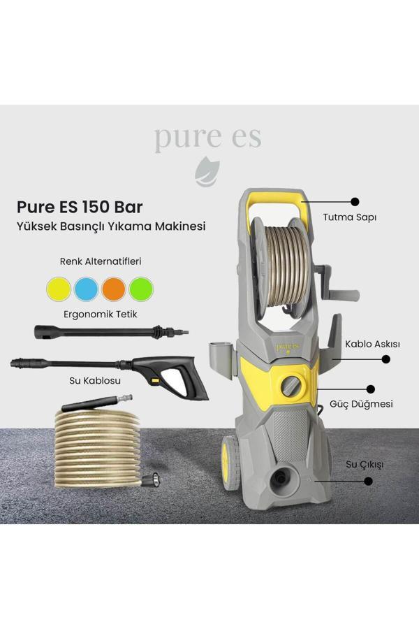 Yüksek Basınçlı Yıkama Makinesi Gri - Sarı - Image 1