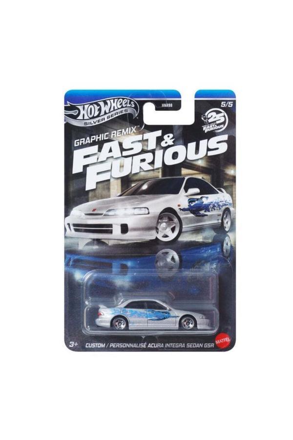 Hot Wheels Silver Series Fast & Furious Custom /Personnalise Acura Integra Sedan Gsr HNR88 JBY45 - Image 1