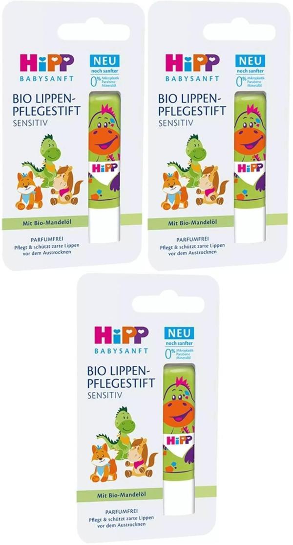 Hipp Babysanft Organik Dudak Nemlendiricisi Ultra Sensıtıv 4.8GR (Yeşil) (3 Lü Set) - Image 1
