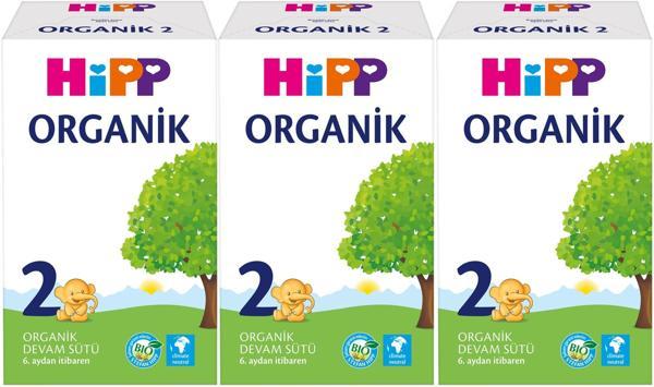 Hipp Organik Devam Sütü 600GR No:2 (6. Aydan İtibaren) (3 Lü Set) - Image 1