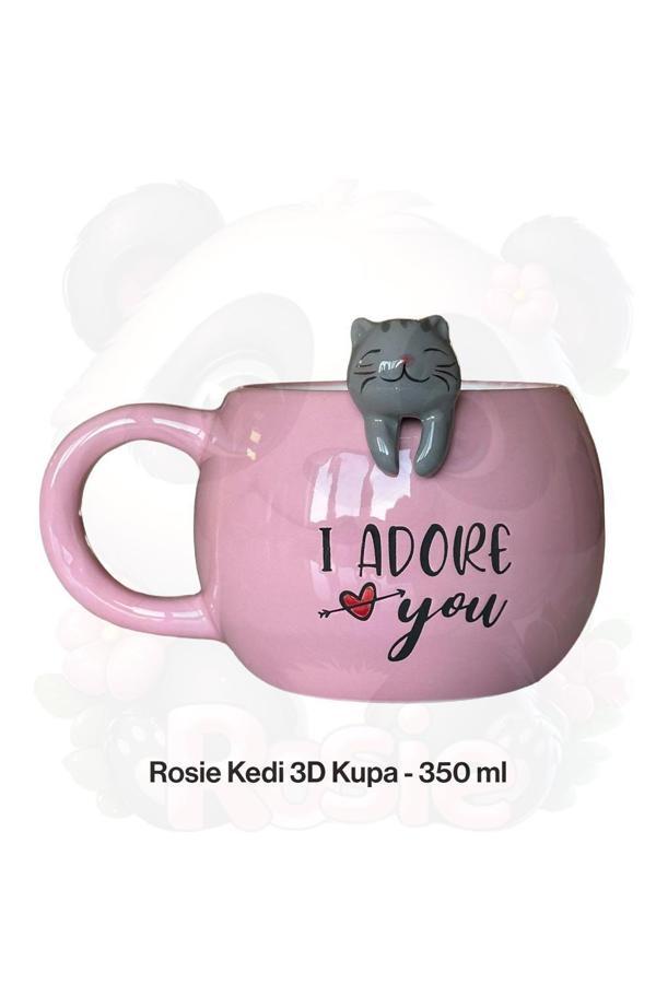 Kedi Figürlü Seramik Kupa 350 ml - Image 1