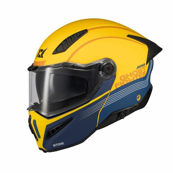 Ghostfighter SV Bitone C13 Yellow Motosiklet Çene Açılır Kask - Image 1