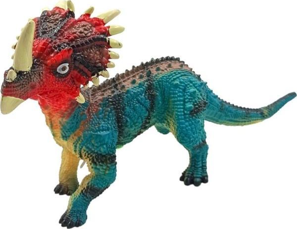 Pop Şeker Detaylı Tasarım, Sesli Özellik: Büyük Boy 45Cm. Styracosaurus Oyuncakla Eğlence Katlanıyor - Image 1