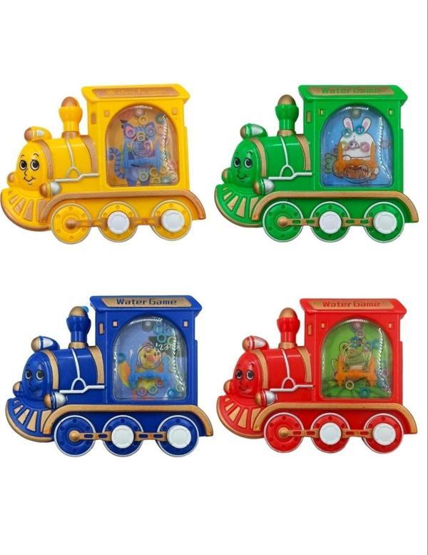 Pop Şeker Oyuncak Suda Halka Geçirme Oyunu Su Atarisi Tren Temalı 13X10Cm. - Image 1