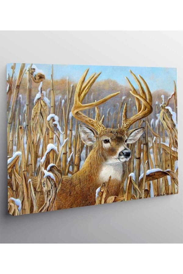 Geyik Resimli Kanvas Tablo - Image 1
