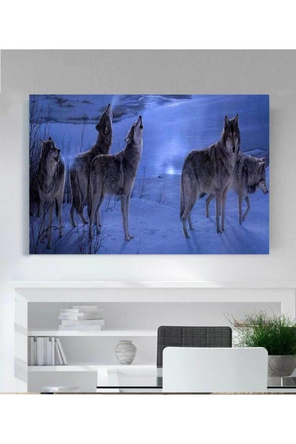 Kurt Resimli Kanvas Tablo - Image 1