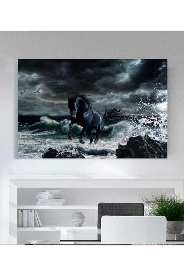 At Resimli Kanvas Tablo - Image 1