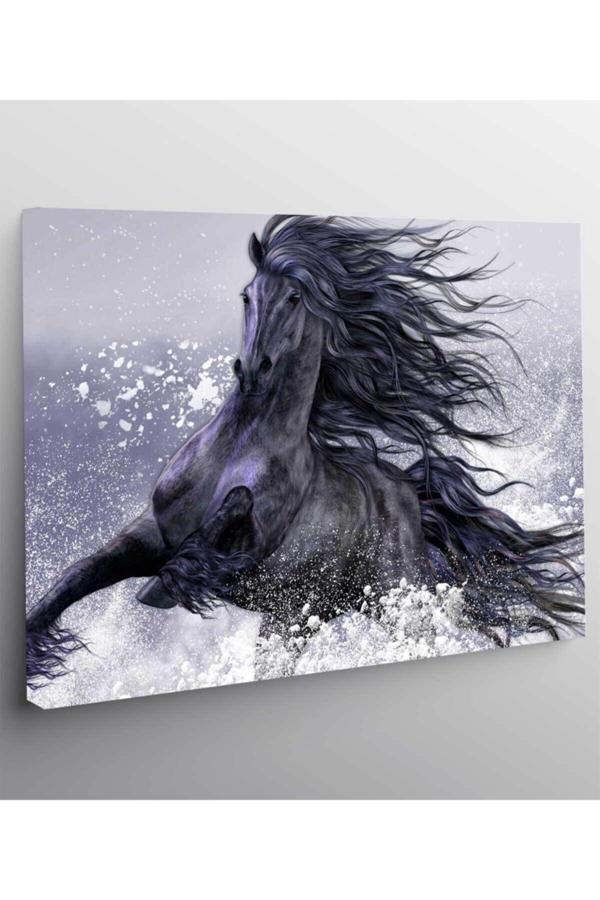 At Resimli Kanvas Tablo - Image 1