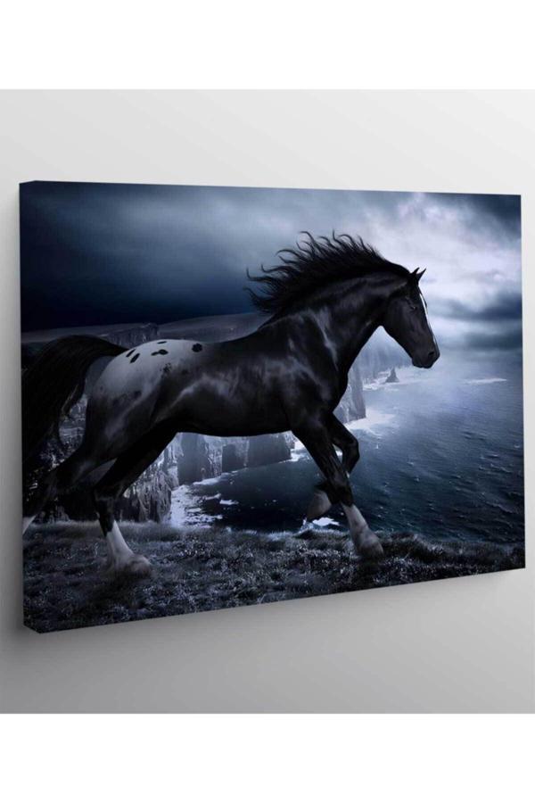 At Resimli Kanvas Tablo - Image 1