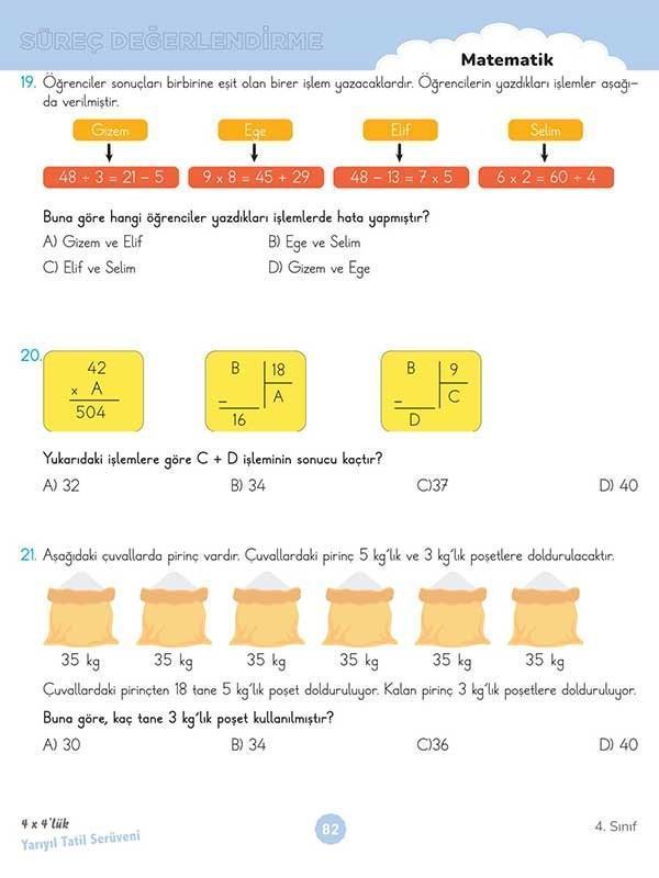 4. Sınıf 4x4’lük Yarıyıl Tatil Serüveni – Bilişsel Etkinlikler 2025 - Workwin Plus - Image 1