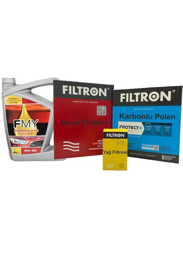 Ford C-Max 1.6 Mann Filtron Filtre Seti 2008-2011 Hava+Yağ+Karbonlu Polen+Orj Motor Yağı (5W30 4L) - Image 1