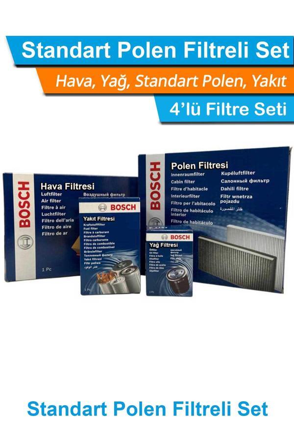 Volvo S40 1.6 D Dizel Bosch Filtre Bakım Seti 2005-2007 Hava+Yağ+Yakıt+Standart-Polen-Filtresi - Image 1