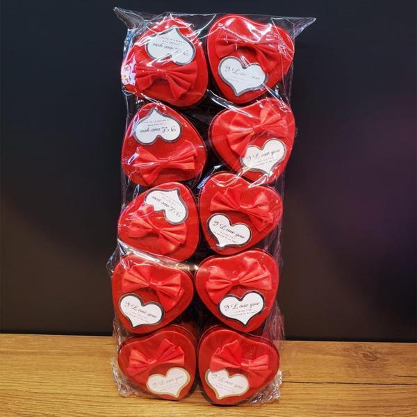 Kırmızı Metal Kalp Hediye Kutusu - Image 1