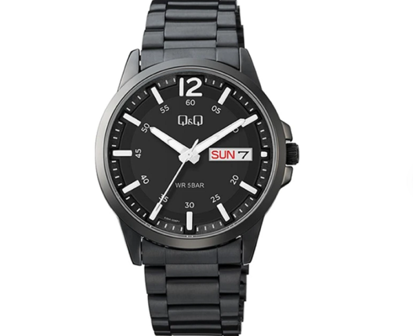 Q&Q Qq A36A-006PY Suya Dayanıklı Siyah Erkek Kol Saati-QQ109 - Image 1