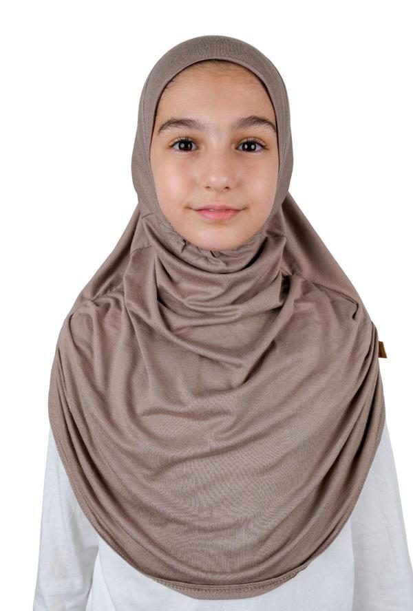 Pratik Hazır Geçmeli Çocuk Şal Kahve - Image 1