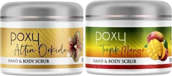 Altın Orkide Scrub (KIL DÖNMESİ VE BATIK) 250 ml & Tropik Mango Scrub Tüm Vücut Yoğun Nem 250 ml - Image 1