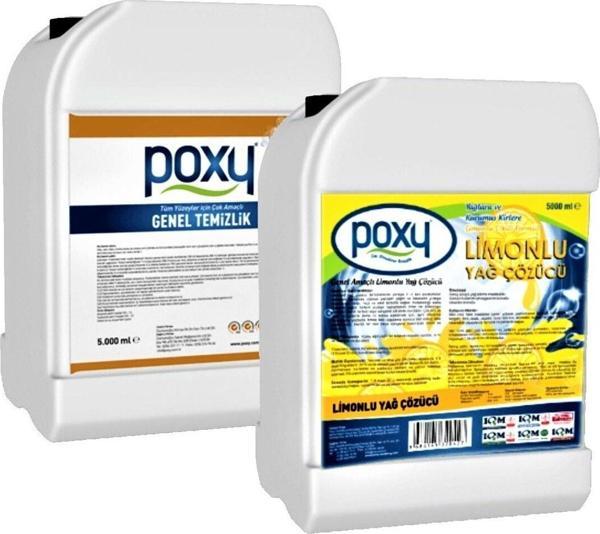Çok Amaçlı Genel Temizlik Leke Çözücü 5 lt & Limonlu Yağ Çözücü 5 lt - Image 1