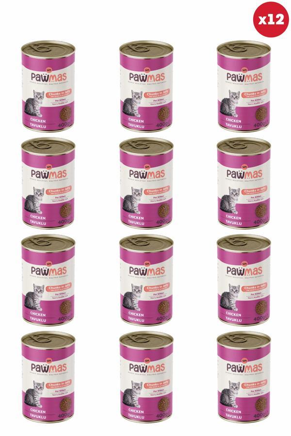 Pawmas Tavuklu Yavru Kedi Konservesi 400 gr x 12 Adet - Image 1