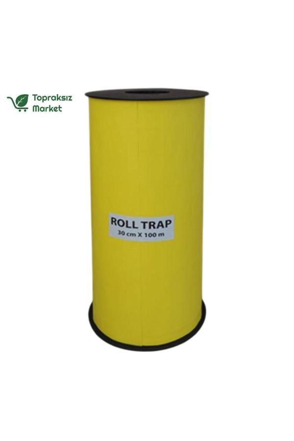 Topraksız Market Yapışkan Rulo Tuzak 30×100 M (Sarı) – Geniş Yüzeyli Profesyonel Haşere Kontrolü - Image 1