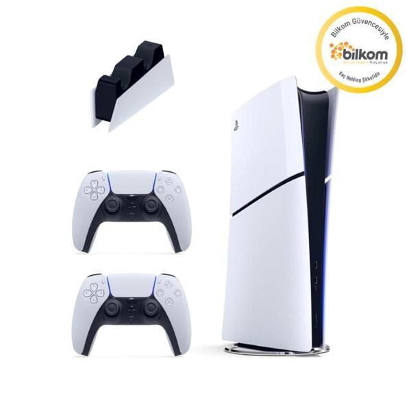 Sony Playstation 5 Slim 825 GB Digital Edition + 2. Dualsense + Şarj İstasyonu (Bilkom Garantili) - Image 1