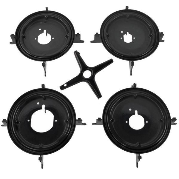 Dominox & Ukinox Uyumlu Cam Ocak Izgara Seti 9 Parça, Izgara, Izgara Tabağı, Cezvelik - Image 1